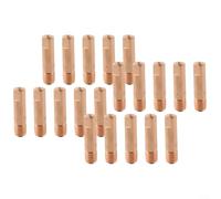 20 boquillas de soldadura de cobre para MB-15AK MIG/MAG, punta de contacto de 0.6/0.8/0.9/1.0/1.2 mm, alta conductividad, alimentación de alambre suave, aleación duradera, fácil montaje (0.6 mm)