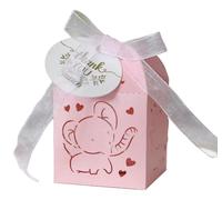 20 cajas de regalo de papel para caramelos de boda, con cinta de color, cajas para dulces, cajas de regalo para bodas, bodas, fiestas, decoración de cumpleaños, color rosa