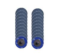 20 Discos de Lijado de Cambio Rápido de Zirconia de 2", Disco Abrasivo de Papel de Lija Tipo R con Bloqueo de Rollo de 50 mm, Soporte de 1/4", Eliminación de Pintura