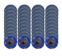 20 Discos De Lijado De Zirconia De 2" De Cambio Rápido Con Bloqueo De Rodillo, Tipo R, Disco Abrasivo De 50 Mm, Soporte De 1/4", Eliminación De Pintura(36#)