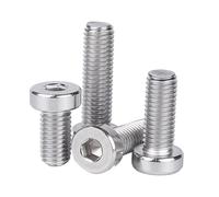 20 piezas 6#-32 8#-32 1/4-20 UNC UNF 304 A2-70, casquillo hexagonal de acero inoxidable, cabeza delgada de perfil bajo y corto, tornillo Allen(1-1/8",8-32)
