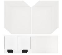 20 Piezas A4 Carpetas de Papel con 2 Bolsillos,350gsm Subcarpetas Simples Cartulina a4,Carpetas de Proyectos,Carpeta Archivadoras carpetas de Cartón para Documentos para Escuela Oficina (Blanco)