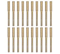 20 Piezas Afilador de Motosierra Eléctrico con Brocas de Afilado 4mm Oro - Kit para Rebabas y Afilar Cadena de Sierra