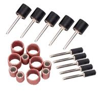 20 Piezas Anillos de Lija 80 Mesh para Pulido y Acabado | Tela Esmeril, Cambios Rápidos de Funda, para Plástico y Jade, Bricolaje y Pulido de Joyas