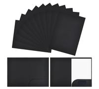 20 Piezas Carpetas de Papel Kraft A4,350gsm Carpetas de Proyectos con Ranuras para Tarjetas,Carpeta de Presentación Carpetas de Cartón para Documentos,Subcarpetas Simples para Escuela Oficina (Negro)