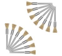 20 Piezas Cepillo de Alambre para Taladro, Acero y Cobre | Cabezas de Cepillo, para Metal y Pernos Oxidados, Uso en Taller y Hogar, Rendimiento Duradero