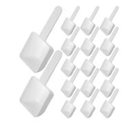20 Piezas Cuchara Medidora Reutilizable de 15g, Plástico Blanco | Mango Ergonómico, Uso Doméstico para Detergente en Polvo y Gránulos, Formato Compacto 9,8x4,6x2,3cm