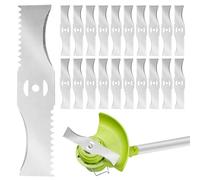 20 piezas de cuchillas para cortacésped, cuchillas de repuesto para cortacésped, cuchillas para desbrozadora, cuchillas de repuesto de metal para motosierra, cuchillas de accesorios para cortacésped