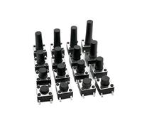 20 piezas interruptor de botón táctil 12V cobre 4PinMicr o interruptores 6 * 6 * 5 4,3 5 5,5 6 7 8 9 10 11 12 13 15MM(6X6X22MM)