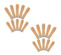 20 Piezas Mango de Lima con Collar Metálico y Anillo de Seguridad | Hierro y Madera, Forma Redonda con Orificio, Empuñadura Ergonómica para Taller y Bricolaje