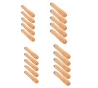 20 Piezas Mango de Lima Ergonómico, con Collarín Metálico | Ajuste Multi Tamaño, Anillo de Seguridad, Hierro y Madera, para Bricolaje y Carpintería Doméstica