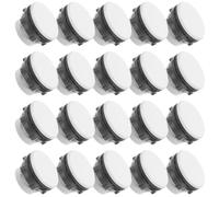 20 Piezas Tapones Circulares de Plástico para Panel Eléctrico | Inserto Modular de Montaje, Uso en Armarios de Control y Servicios Técnicos, Acabado Resistente
