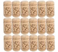 20 Piezas Tapones de Vino de Madera Beige para Botellas de Vidrio | Cierre Hermético para Vino Casero, Decoración de Uva, Uso en Elaboración y Proyectos Creativos