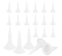 20 puntas de cartucho, cono blanco, boquillas de silicona, diámetro de 52 mm, para pistola de cartuchos, pistola de cartuchos, 20 unidades