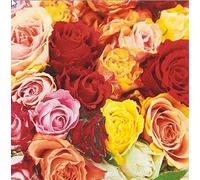 20 servilletas de gran variedad de rosas como decoración de mesa con flores, 33 x 33 cm