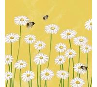 20 servilletas de papel con diseño de abejas en flores en amarillo como decoración de mesa. Servilletas de papel con diseño. También para decoupage y decoupage (33 x 33 cm)