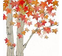 20 servilletas de papel con diseño de hojas de otoño en el árbol como decoración de mesa. Servilletas de papel con diseño. También para decoupage y decoupage (33 x 33 cm)