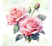 20 servilletas de papel con diseño de rosas decorativas para mesa, servilletas de papel con diseño. También para decoupage y decoupage (33 x 33 cm)