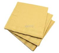 20 servilletas de papel dorado de 3 capas, 40 cm x 40 cm, ideales para bodas, bautizos, fiestas, barbacoas, etc.