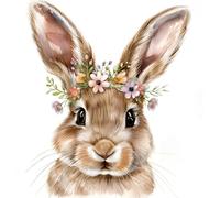 20 Servilletas de Pascua Lindo Conejo con Flores como Decoración de Mesa. Servilletas de papel con motivo para primavera. Servilletas de conejos animales. También para decoupage y decoupage y