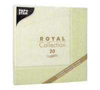 20 servilletas "Royal Collection" pliegue 1/4, 40 cm x 40 cm, verde claro "Linum"