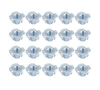 20 tuercas de impacto M6, tuercas atornilladas, tuercas de rosca, casquillo roscado, manguito de impacto, tuerca dentada, tuercas de impacto de acero al carbono con puntas de impacto