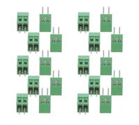 20 Unidades Bloque de Terminales de Tornillo de 2 Pines Verde para Pcb | Conector Modular de Plástico, Montaje en Panel, para Cable a Placa y Fuente de Alimentación