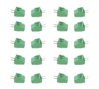 20 Unidades Conector de Bloque de Terminales de Tornillo Verde para Plc | Montaje Modular en Panel, Plástico, Fijación y Liberación Rápida, Mantenimiento en Campo en Control Industrial