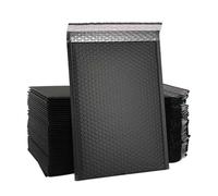 20 Unids/lote Bolsas de Sobres de Espuma Negra Sobres Autoadhesivos Sobres de Envío Acolchados con Bolsa de Correo Bolsa de Paquetes de Envío-Negro-25 * 30 cm