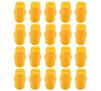 20 unids plástico plano ventilador spray punta 1/4 BSPT rosca macho boquilla 80 grados para riego jardín agricultura herbicida piezas de repuesto amarillo