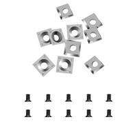 20 unids/set de inserciones cuadradas de carburo de 14x14x2mm con tornillos M6, hoja Indexable de torneado de madera for cabezal de corte cepillador