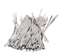 200 Bridas De Acero Inoxidable Con Cremallera for Sujetar Cables Para Exteriores(4.6x400mm)