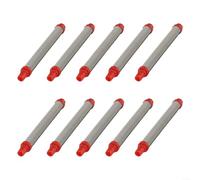 200 filtros de malla sin aire para herramientas de pulverización, juego de 10 insertos de acero inoxidable rojo para pulverizadores Wagner, reduce el tapón de la punta, mejora la calidad del acabado