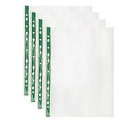 200 fundas perforadas de calidad de 50 micorn resistentes A4 perforadas de cristal transparente