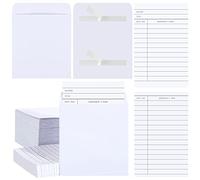 200 Piezas Kits de Bolsillos de Tarjeta de Biblioteca y Libros Incluye Tarjetas de Pago de Libros y Bolsas Autoadhesivas Bolsillos de Biblioteca Mangas de Sobres para CD DVD Escuela Aula