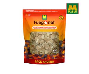 200 unidades pastillas ecológicas encendido fuegonet 231281n massó