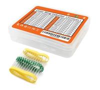 200PCS 1/2W 0410 Kit de inductores 1uH-4.7mH 20 valores 0.5W | Inductores de código de color for creación de prototipos de circuitos Electrónica de bricolaje(200Pcs X 1kit)