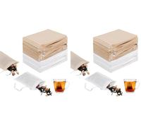 200piezas Bolsas De Filtro De Té Desechables,Bolsas Para Te,Bolsas De Té Para Té Suelto, Bolsas De Filtro De Té(6 X 8 CM) (Paquete de 2)