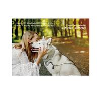 2025 Wall Calendar, Husky Theme Calendar, Wall Planner 2025, Bright Colors Wall Calendar, Husky Dog Calendar, Annual Yearly Planner, 2025 Family Calendar for Family, Friends, and Children