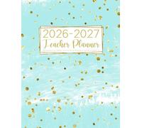 2026-2027 Teacher Planner: Weekly and Monthly Class Organizer | Lesson Plan Grade and Record Book July 2026-June 2027 Academic Year (Pretty Watercolor Stripes)