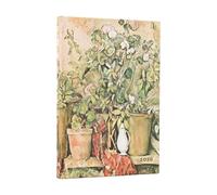 Paperblanks Agenda diaria Mini Cezanne's Terracotta Pots and Flowers 2026 Tapa dura Cierre elástico