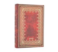 2026 Foiled (Old Leather Collection) Mini 12-month Day-at-a-Time Hardcover Flexi Dayplanner 2026 (Elastic Band Closure)