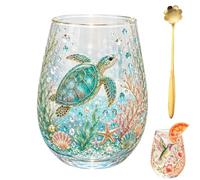 2026 Garden Hummingbird Morning Bliss Glass Tea Cup,Floral Glass Coffee Mug for Women,14 Oz Vintage Botanical Aesthetic Gold Rimmed Tumbler,for Home Decorative Friends Gift