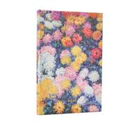 2026 Monet's Chrysanthemums Mini 12-month Verso Hardcover Flexi Dayplanner 2026 (Elastic Band Closure)