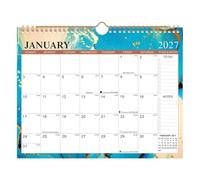 2027-2028 Wall Calendar, Monthly Hangable Planner Yearly Schedule Organizer | Daily Planner Calendar Paper Material, For Reading Study School Task Home Office Cleaning Exercise Workout Vacation Party