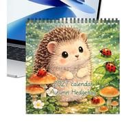2027 Calendar Wall - Hedgehog Monthly Wall Calendar January to December