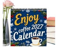 2027 Calendario De Pared Planificador Mensual Semanal Diario De Papel Café