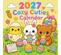 2027 Cozy Cuties Calendar: Coloring Book for kids |Monthly Planner and Activity Book, Ages 6-12|Cute Designs for Every Month
