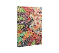 2027 Gaudi’s Sun (Gaudi’s Mosaics) Midi 12-Month Hardcover Dayplanner (Wrap Closure) Horizontal