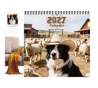 2027 Wall Calendar Cute Border Collie Monthly Dog Planner Gift